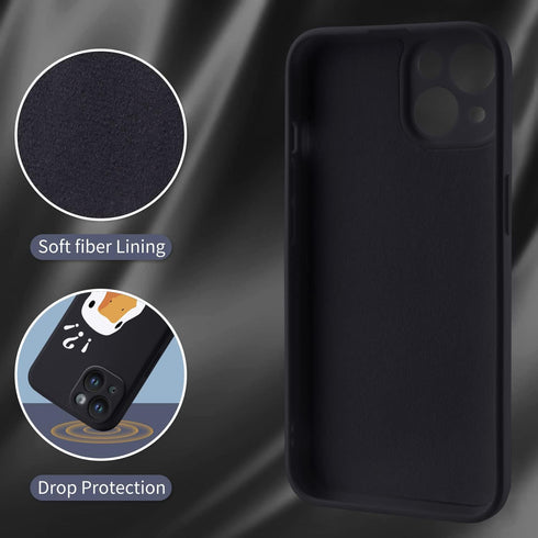 Funny Goose iPhone 11 Case, Silly Duck Cover, Liquid Silicone Soft Gel Rubber, Anti-Scratch, Durable, Microfiber Lining