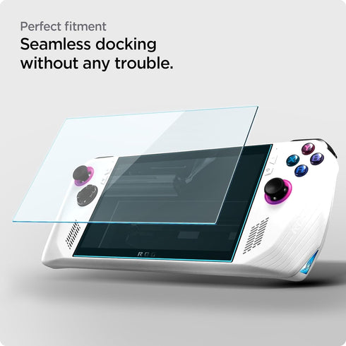 ASUS ROG Ally Spigen GlasTR EZ FIT Tempered Glass Screen Protector - 2 Pack for ultimate protection.