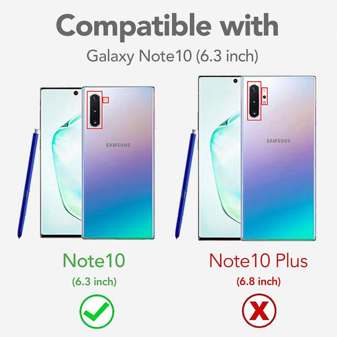 Case for Samsung Galaxy Note 10 with Screen Protector, Full Body Protective Hybrid Dual Layer Cover for Galaxy Note 10