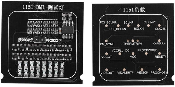 CPU Interface Motherboard Test Card, 2 in 1 Loading Board with LED Indicator for Intel