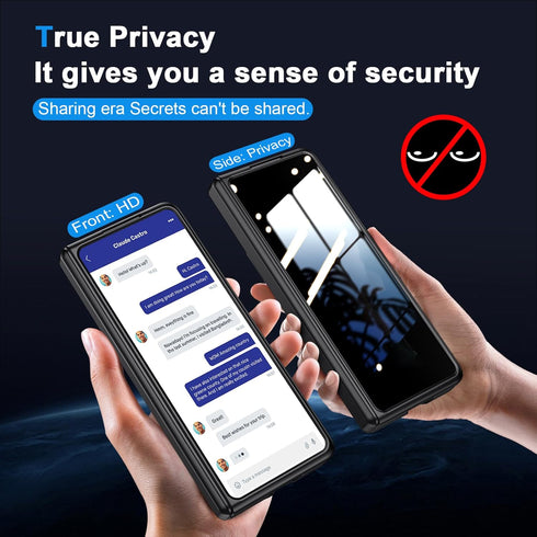 Galaxy Z Fold 3 Multifunction Business Case - Privacy Screen Protector, Hidden Kickstand, Wireless Charging, Thin