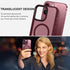 BENTOBEN iPhone 15 Pro Max Case, Slim Shockproof Magnetic Cover, Translucent Matte, Wine Red, Compatible with MagSafe