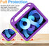 BMOUO Kids Case for iPad Air 5th/4th Generation, Built-in Screen Protector, Shockproof Handle Stand, Purple