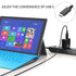 Nylon Braided Charging Cable for Microsoft Surface Pro 7/6/5/4/3/Go3/2/1 & Laptop 4/3/2/1, 6ft, 45W 15V 3A USB-C (Black)