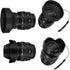 Veatree 67mm Lens Hood Set, Collapsible Rubber with Filter Thread, Reversible Tulip Flower Hood, Center Pinch Cap &