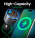 InfinaCore 130W USB Car Charger, Multi-Port USB-C & USB-A Car Lighter Adapter for Fast Charging Phone, Tablet, Laptop,
