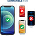 Tech Armor Ballistic Glass Screen Protector for iPhone 12 & 12 Pro, 3 Pack Tempered Glass, Case Friendly