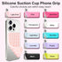 Giumel 1 Pack Silicone Suction Cup Phone Case Mount Double Sided, Phone Accessories Hands-Free Strong Grip Holder