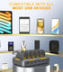 CREATIVE DESIGN Charging Station for Multiple Devices Apple - 50W USB Multi Charging Station for iPhone, iPad, Cell