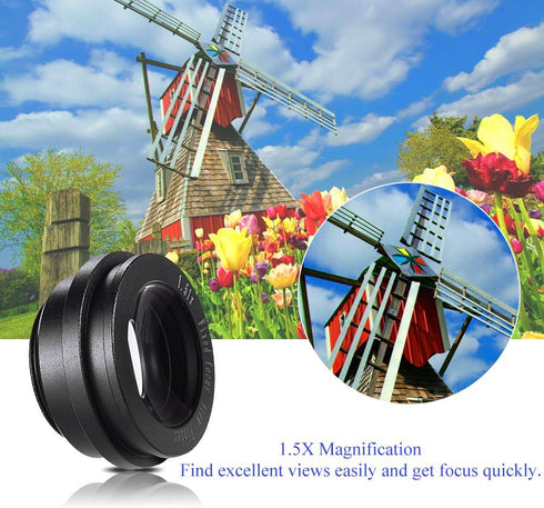1.51X Zoom Viewfinder Eyepiece Magnifier, Aid for Short Sighted Long Sighted DSLR Photographers, for Glasses Wearers