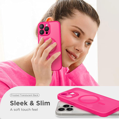 CAPRARO iPhone 13 Pro Max Case: Magnetic, Compatible with MagSafe, Shockproof Protective Slim Translucent Matte - 6.7''
