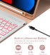 SENGBIRCH Backlit Keyboard for iPad Air 13 inch (M2) 2024, iPad Pro 12.9, Detachable Bluetooth Wireless Keyboard, Pink
