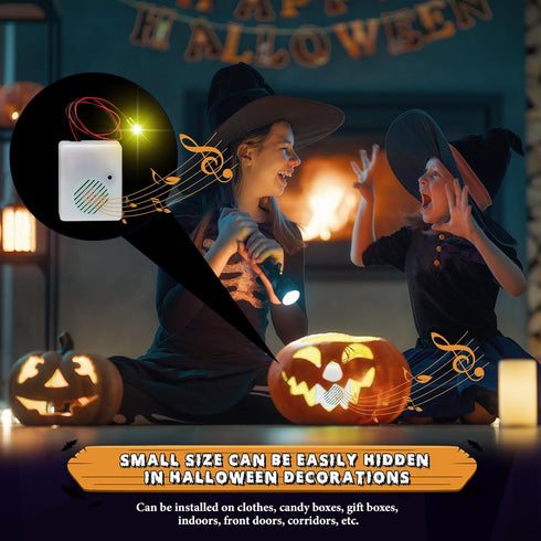 Halloween Sound Sensor, Scary Sound Speaker Machine for Indoor Outdoor Party Decoration (4 Pcs)