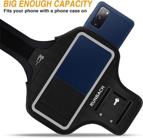 Water Resistant Running Armband for Samsung Galaxy S20 FE/S20+/S10+/S10 Lite/S9+/S8+ with Fingerprint Touch