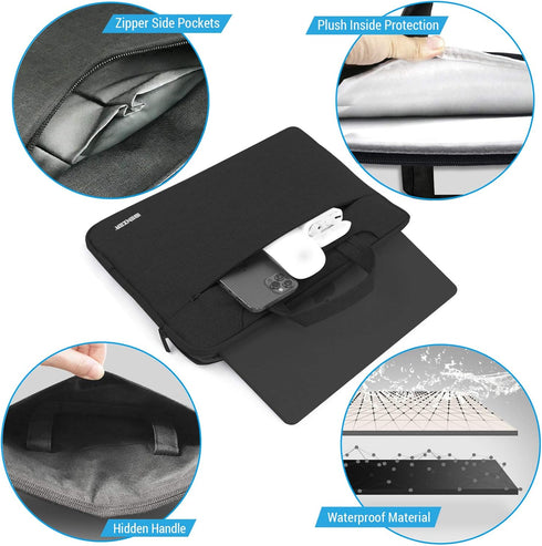 IBENZER Compatible with 2024 2023 2022 MacBook Air 13 inch Case - Hard Shell, Sleeve, Keyboard Cover, Type-C Adapter