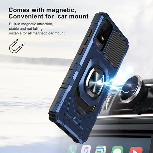 TCL ION X Case with Tempered Glass Screen Protector, Military Grade Heavy Duty Shockproof Protective Cover