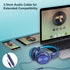 SIMOLIO Wired Headphones for Kids, Safe Volume 85dB/94dB/104dB, Over-Ear Headset with Microphone & Shareport, Blue