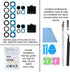 2PCS ASDAWN Back Rear Camera Lens Glass Replacement for Galaxy S24 Ultra 6.8 Inches Repair Kit