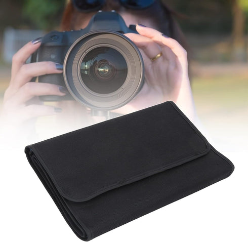 Collapsible Camera Lens Filter Wallet Case, 10 Pockets Filter Bag for P Series Filter Pouch
