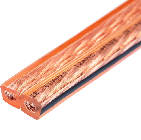 JAVEX 12-Gauge AWG Speaker Wire, 50 FT, Oxygen-Free Copper Cable for Hi-Fi Systems, Amplifiers, Home Theater