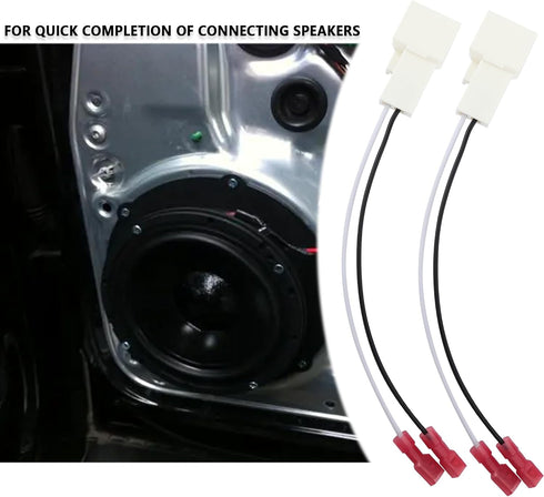 2PCS Car Speaker Adapter Harness for Front+Rear Door Speakers, Premium Connector Compatible with Toyota Subaru