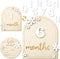 Baby Monthly Milestone Cards with Hello World Newborn Sign, Daisy Baby Milestone