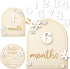 Baby Monthly Milestone Cards with Hello World Newborn Sign, Daisy Baby Milestone