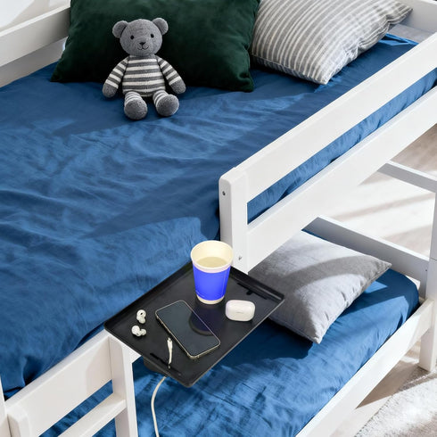 WELTOKE Bedside Shelf for Dorm Bed,Clip on Floating Bedside Table,Bunk Bed Shelf for Top Bunk,Beds Side Table Tray