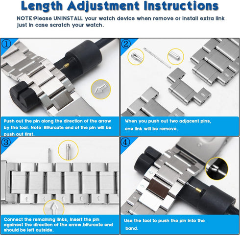 Gheper Stainless Steel Watchband Compatible with Plaud NotePin AI Voice Recorder Metal Protective Bezel Frame Case