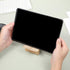 Eldraqth Bamboo Cell Phone Stand Cell Phone Stand for Desk Solid Wood Stands Wooden Holder Portable Wood Holder for Bed