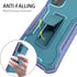 DUOPAL Galaxy A14 Case: Military Grade Shockproof Protection, HD Tempered Glass, Kickstand, 6.8" (Purple Blue)