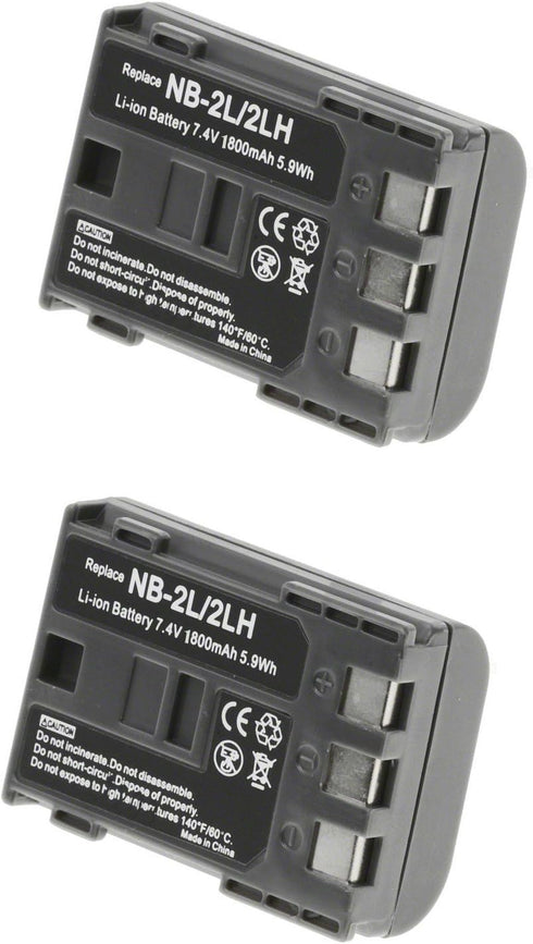 2 Pack Replacement Battery for Canon E160814 Battery - Replacement NB-2LH Battery for Canon Camera & Video Camera