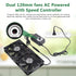 2 120mm 240mm 110V 240V x Computer Fan with AC Plug, - AC Powered Fan with Variable Speed Controller for Receiver