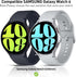 Suoman 2-Pack Waterproof Case for Samsung Galaxy Watch 6 44mm, Hard PC Bumper with Tempered Glass Protector