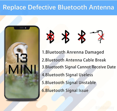 iPhone 13 Mini Replacement Bluetooth Antenna Signal Flex Cable Part with Fix Tool Kit A2626 A2628 A2630