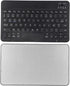 French European AZERTY Bluetooth Keyboard, 10inch Slim Portable Tablet Keyboard with Brushed Metal Texture for Phone