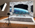Leyiyi 8x6ft 3D Spaceship Interior Backdrop, Universe Workshop Outer Space Travel Photo Background