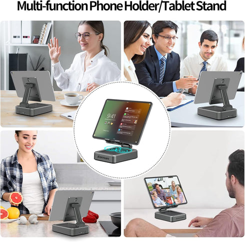 Jteman Wireless Bluetooth Speaker Tablet Stand, Adjustable with Bluetooth Speakers, Gifts for Women Men