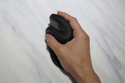 MOJO Perfect Grip Dual Mode Silent Vertical Ergonomic Mouse - Bluetooth/Wireless Optical Mouse with Adjustable