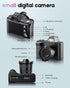 WZVZ 1080P 32GB Mini Digital Camera, Portable Camera for Photography with SD Card, Key Card Clip Chain for Teenagers