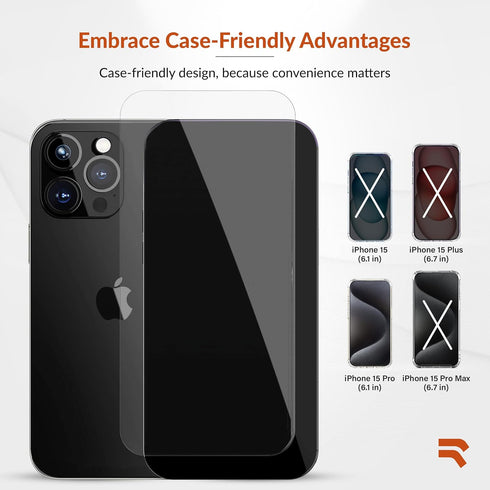 rooCASE Glass Screen Protector for Apple iPhone 15 Pro, (6.1 Inch), Case Friendly Tempered Glass Front Cover