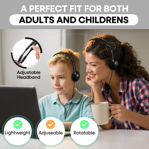 Gaosen 20 Pack Set Adult(GS857, Classroom Headphones Bulk for Kids School Student,Wholesale Durable Wired Earphones