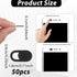 LXUEJIE 50 0.023 Inch Pcs Webcam Cover Slide, Ultra-Thin Universal Laptop Camera Cover Slide Camera Blocker Slider