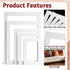 Xelsluthe 10 Pack 6,7,8,10, 11.6 Inch Picture Mats for Frames, Picture Frame Mats Core Bevel Cut Mat Board Show Kit