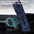 Samsung Galaxy S21 5G Protective Case - Navy Blue, Dual Layer, Kickstand, Magnetic Ring Holder, Drop Tested, Screen