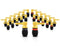 Sewell Deadbolt Right-Angle Banana Plugs, 12 Pairs Quick Connect Gold Plated Speaker Plugs (90 Degree)