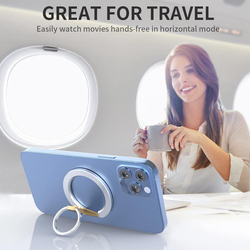 RapidX Snapo 2-in-1 Magnetic Phone Grip & Stand, Adjustable Kickstand, MagSafe Compatible with iPhone 14, 13, 12 Pro