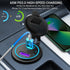 83W 12V USB Outlet Laptop Charger: 2 Pack 65W USB-C PD3.0 and 18W QC3.0 Multi Car USB Port 12V Socket Waterproof with