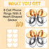 Moxweyeni 8 Pcs Cell Phone Finger Ring, Adhesive Metal Grip Loop Stand for DIY Hanging Supplies - Heart Grip