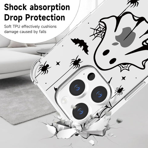 YEPO iPhone 15 Pro Max Case - Clear Flower Design, Slim Shockproof Bumper, Stylish Protective Cover for Women & Girls.